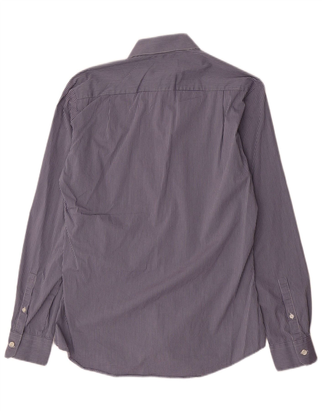 Cămașă pentru bărbați Dkny Slim Fit Mărimea 39 15/5 Bumbac cu check albastru mediu