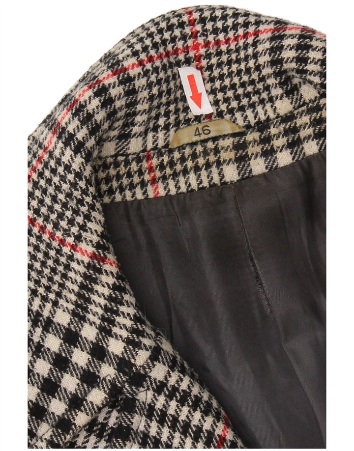 Trenci de damă vintage cu piept dublu IT 46 mare, gri, carouri