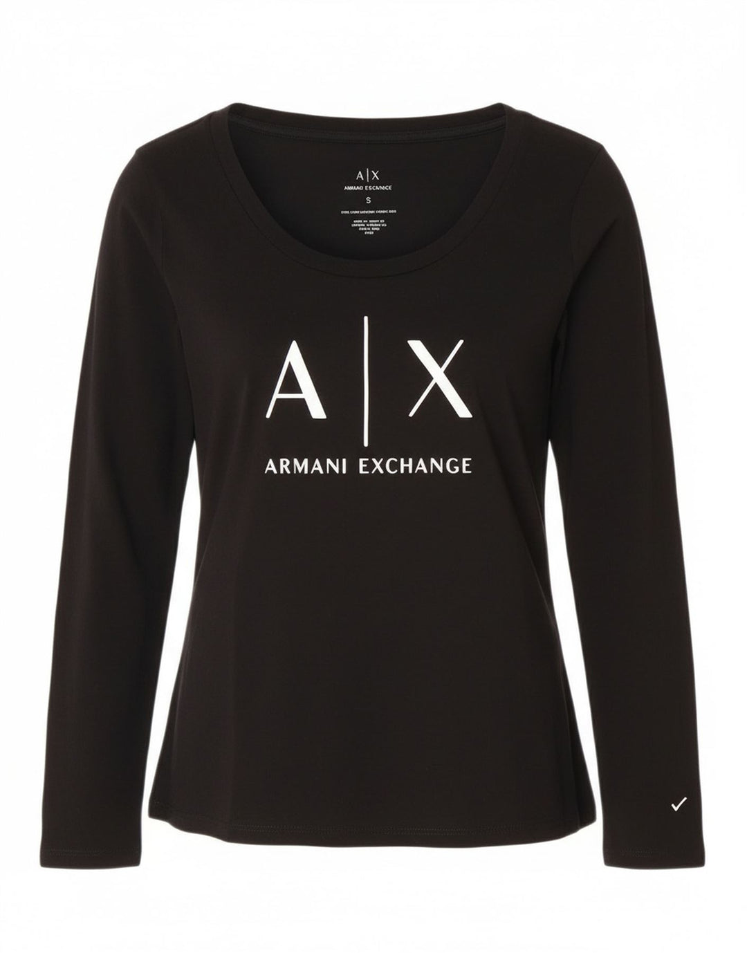 Armani Exchange pentru damă, bluză cu grafică UK 8, logo negru mic