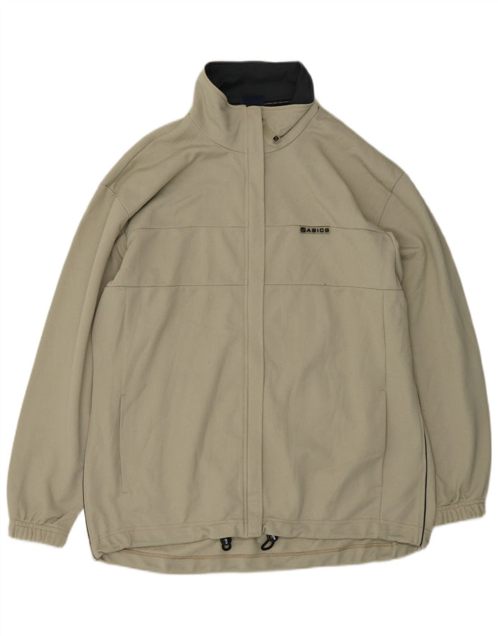 Jachetă de trening supradimensionată pentru femei Asics UK 18 XL poliester bej