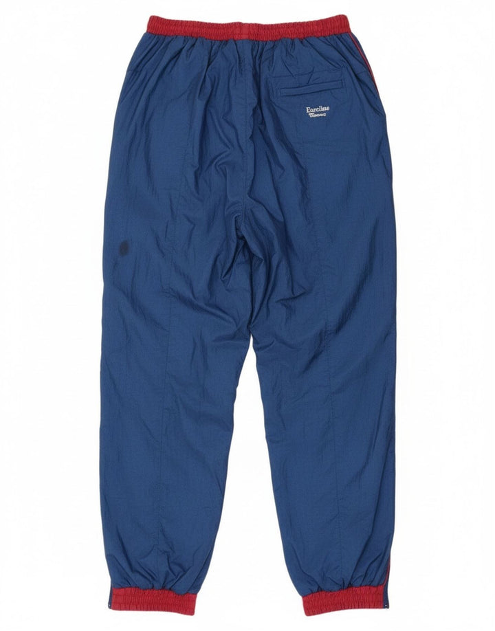 Trening vintage supradimensionat pentru bărbați, mediu, bleumarin, bloc de culoare