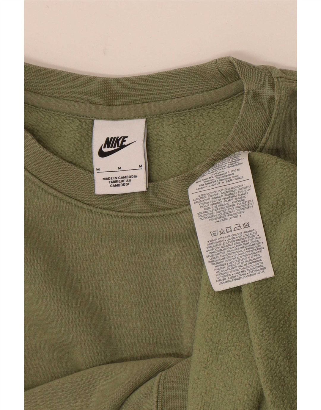 Pulover Nike pentru bărbați, bumbac, verde mediu, sport