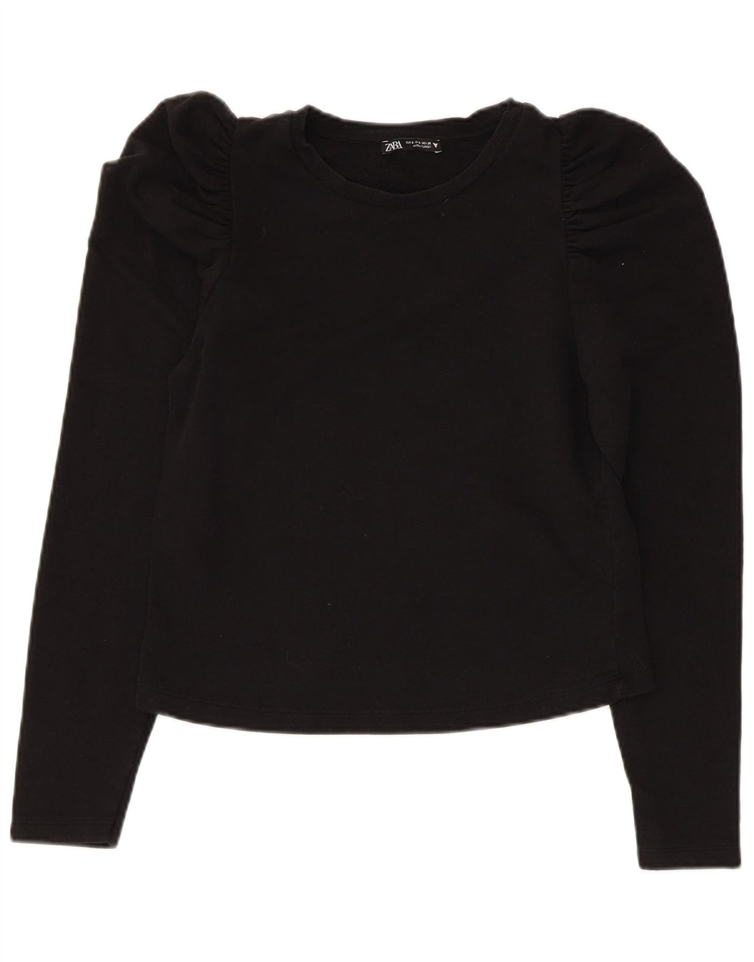 Top femeie Zara cu mânecă lungă UK 8 Small Negru