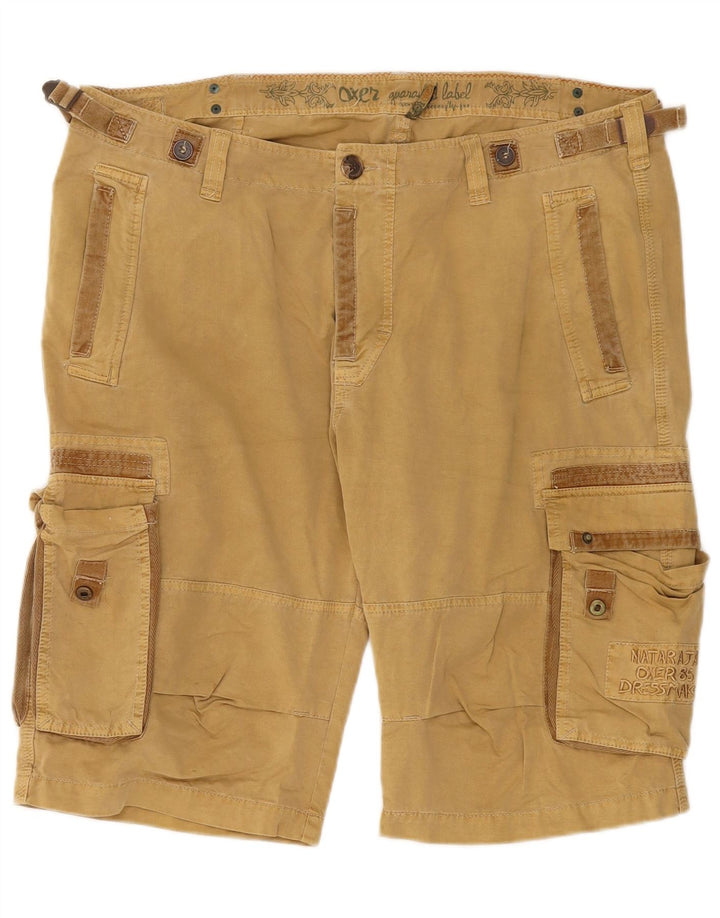 Pantaloni scurți cargo grafic OXER pentru bărbați W40 XL bej