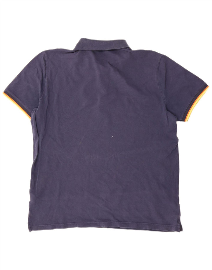 Tricou polo pentru bărbați K-Way 2XL bumbac bleumarin