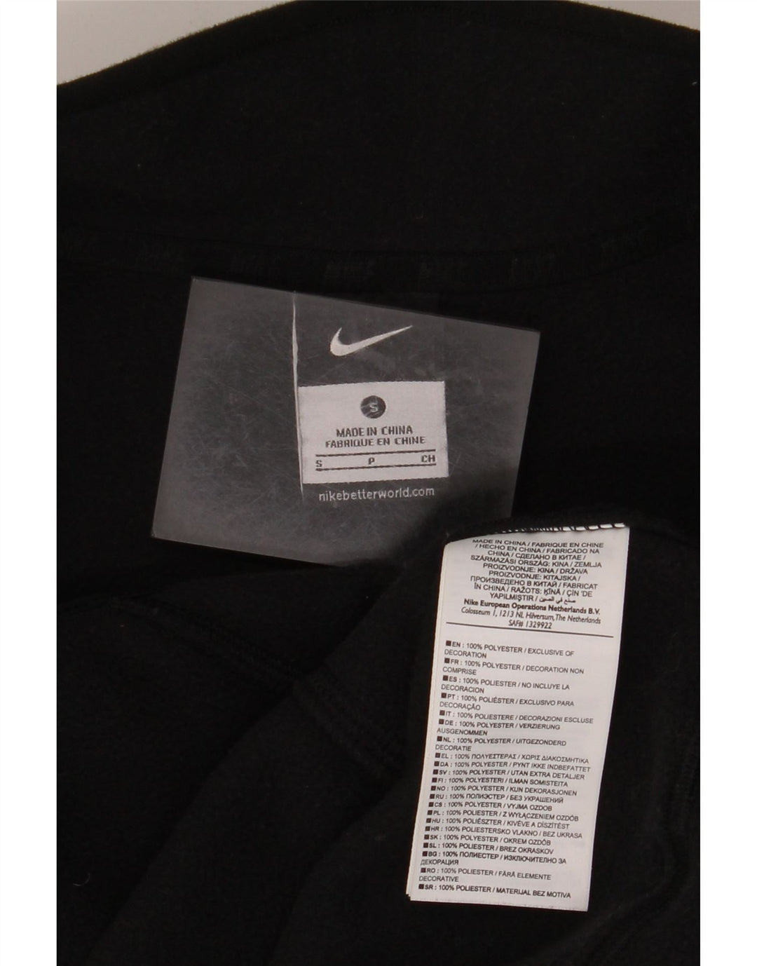 Jachetă Fleece NIKE pentru bărbați UK 36 Poliester negru mic