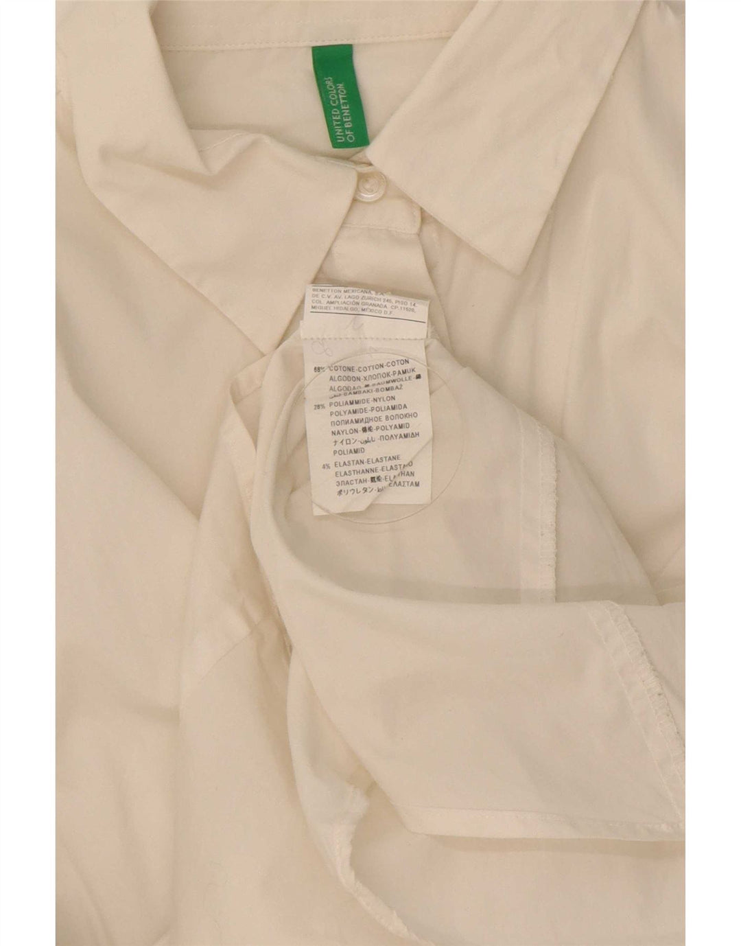 Cămașă Benetton pentru femei UK 10 Small White Bumbac