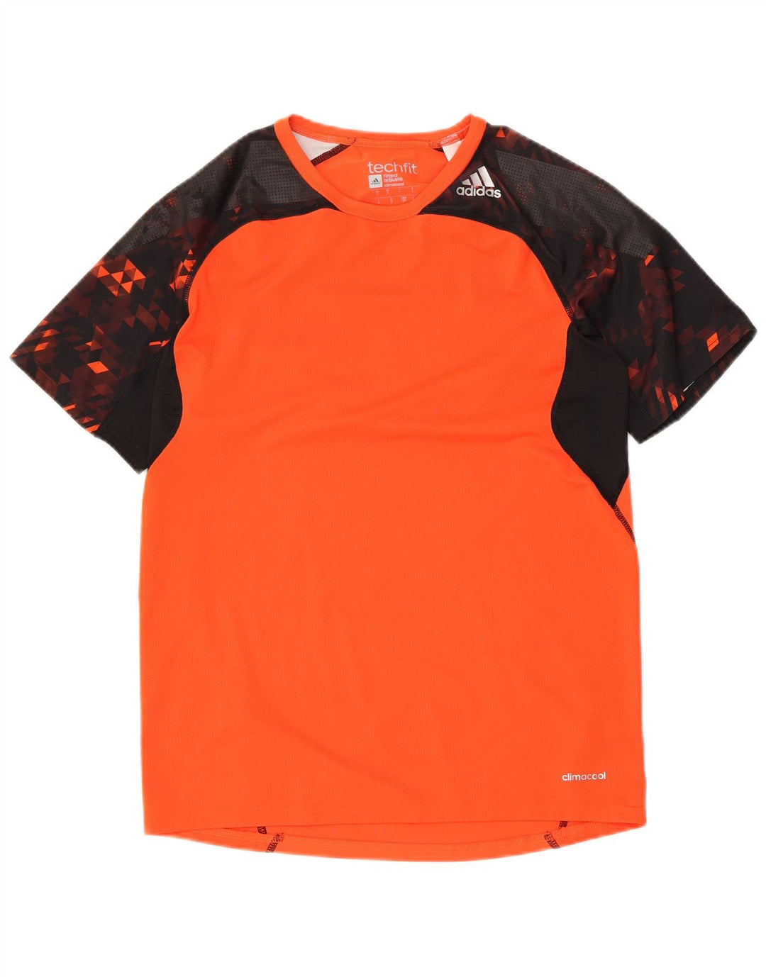 Tricou pentru bărbați Adidas Tech Fit Top mic portocaliu din poliester color bloc