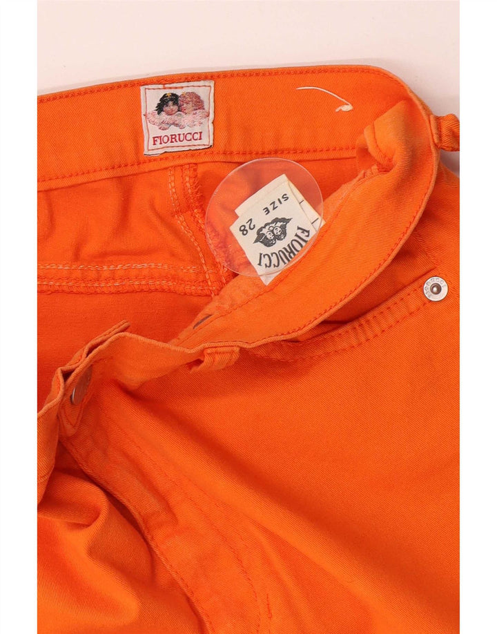 Fiorucci blugi subțiri pentru femei W28 L30 bumbac portocaliu