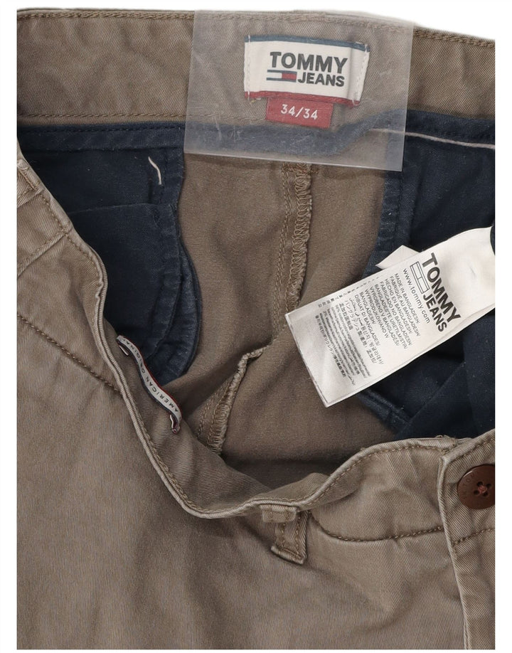 TOMMY HILFIGER Pantaloni chino slim pentru bărbați L34 L34 bumbac gri