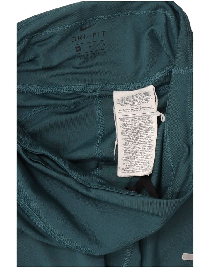 Leggings grafic Nike Dri Fit pentru femei UK 12 Poliester verde mediu