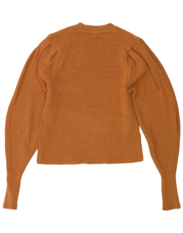 Pulover de damă Zara Crop Crew Gate UK 10 mic maro viscoză