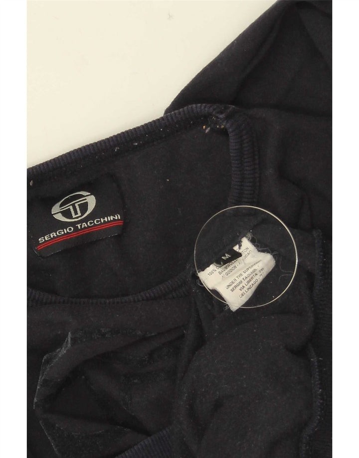 Sergio Tacchini pentru femei Crop Graphic Top cu mânecă lungă UK 12 Medium Bleumarin