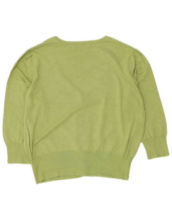 Pulover cardigan cu mâneci 3/4 pentru femei Marks & Spencer UK 18 XL verde