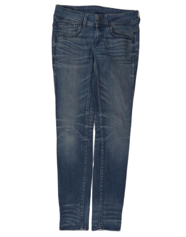 G-STAR Blugi skinny pentru femei cu talie joasă W28 L32 bumbac albastru