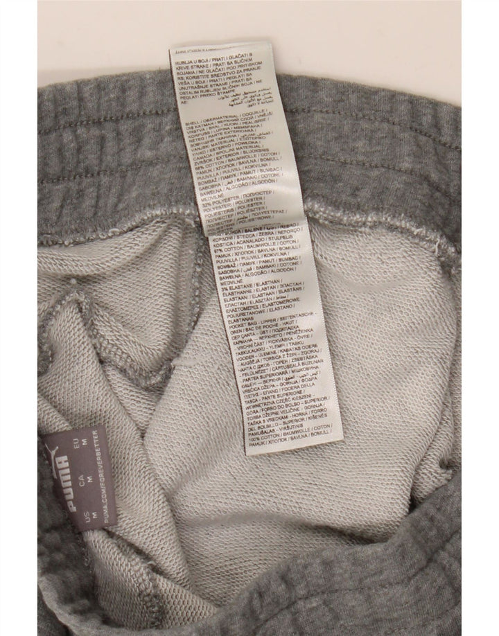 Pantaloni de trening Puma pentru bărbați Joggeri din bumbac cu pete gri medii