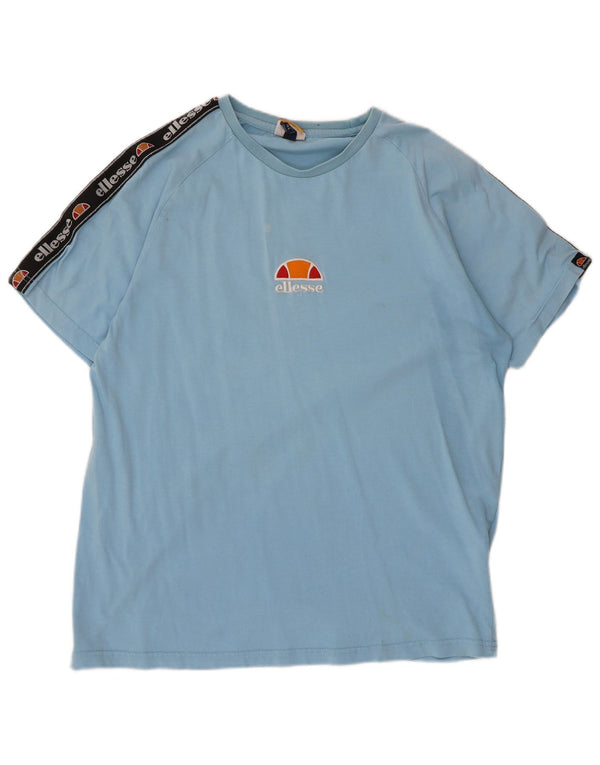 Tricou cu grafic pentru bărbați Ellesse Top mare, albastru, bumbac color bloc