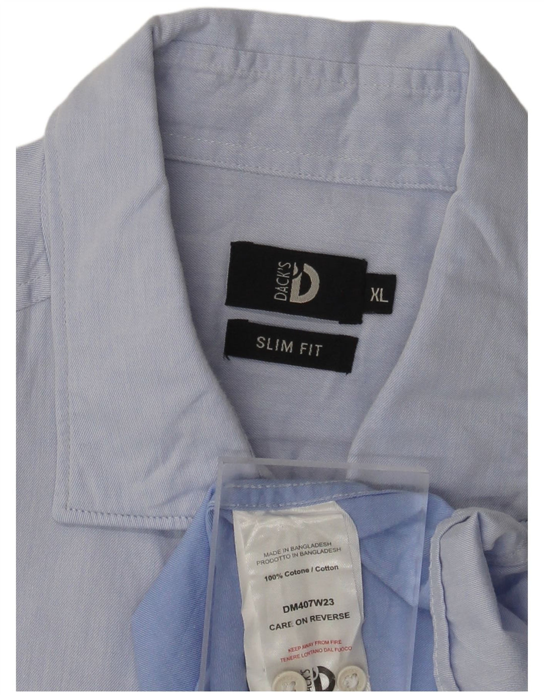 Cămașă pentru bărbați DACK'S Slim Fit XL Bumbac albastru