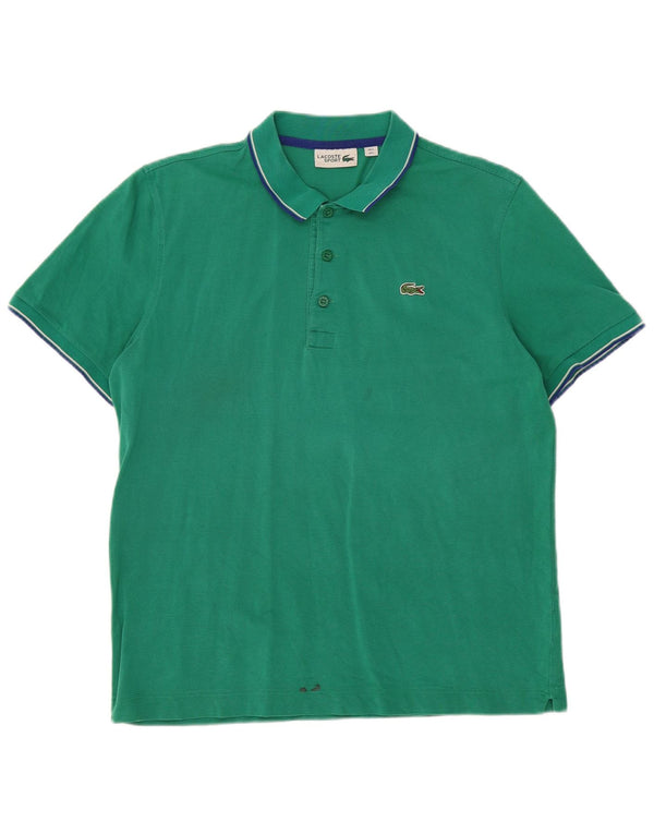 Tricou polo pentru bărbați LACOSTE Mărimea 5, bumbac verde mare