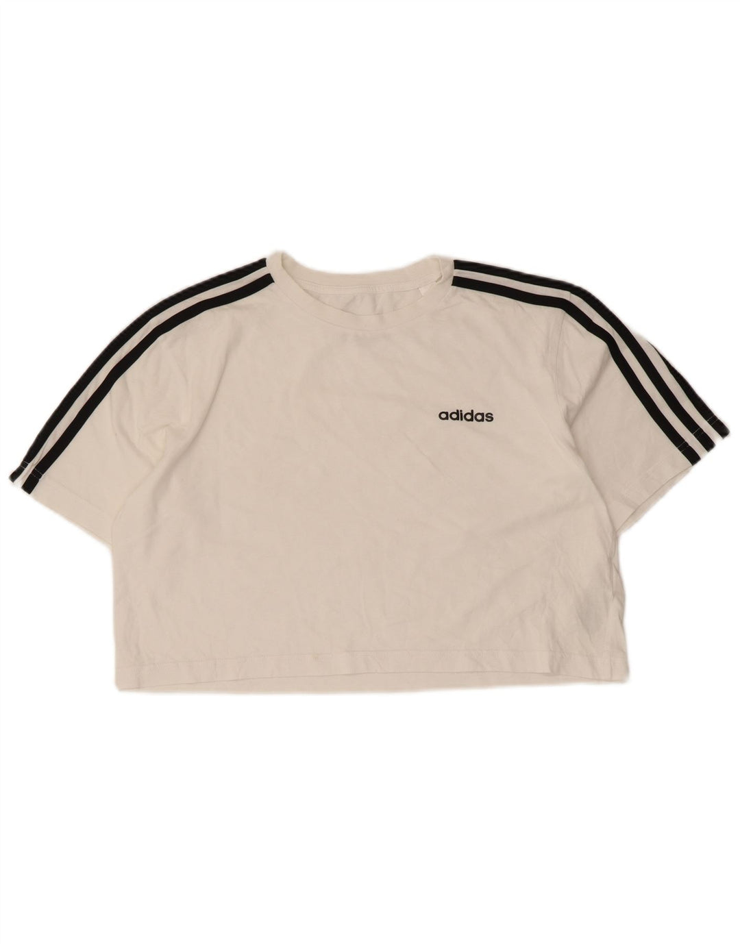 Tricou ADIDAS Crop Oversized pentru femei UK 4/6 XS Bumbac alb
