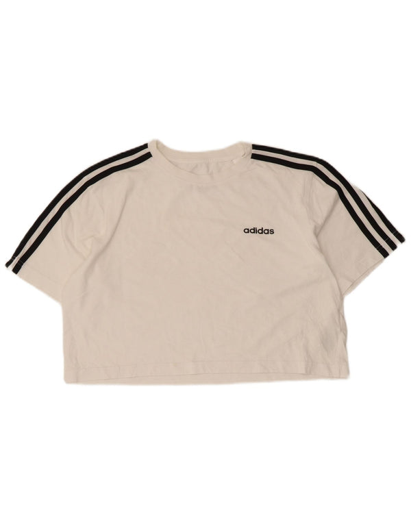 Tricou ADIDAS Crop Oversized pentru femei UK 4/6 XS Bumbac alb