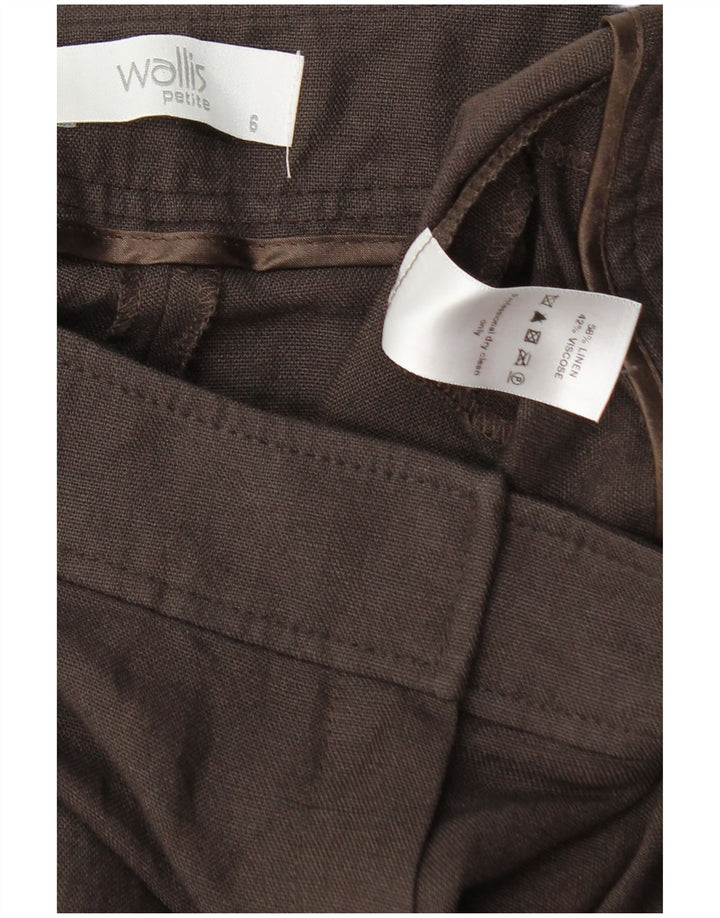 WALLIS Pantaloni casual pentru femei mici, cu picioare largi, UK 6 XS W28 L30, maro, in