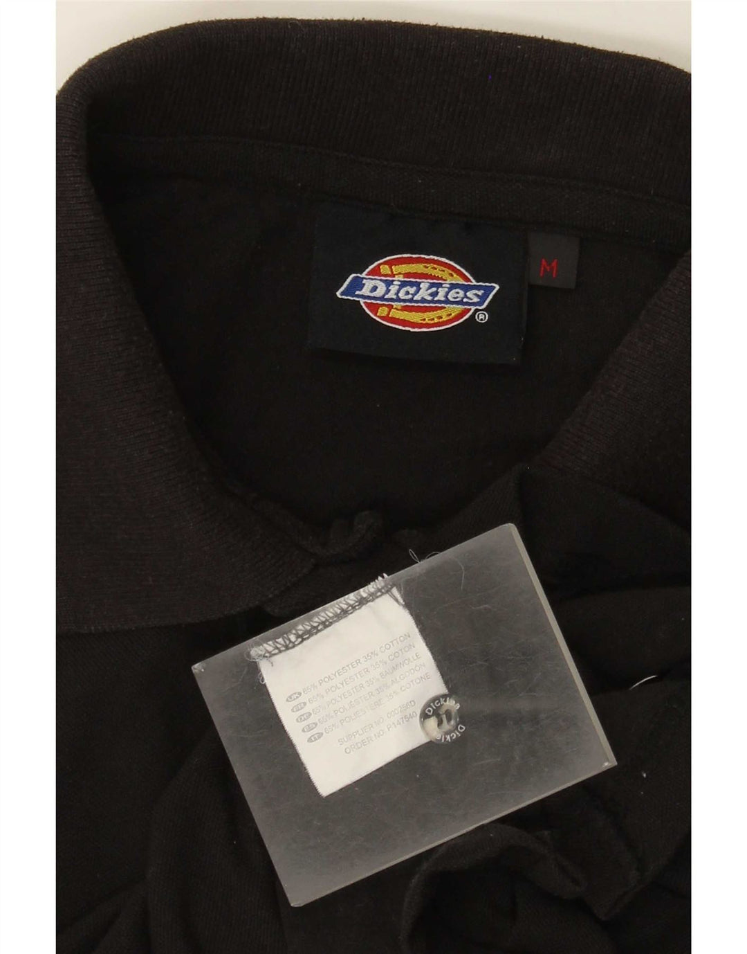 Tricou polo Dickies pentru bărbați, poliester mediu negru