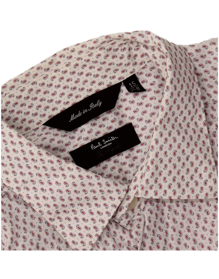 Cămașă bărbați PAUL SMITH Mărimea 15 38 Medium White Paisley