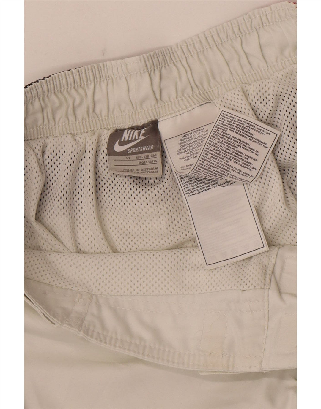 Pantaloni scurți de înot Nike băieți 13-14 ani XL, alb, poliester color bloc