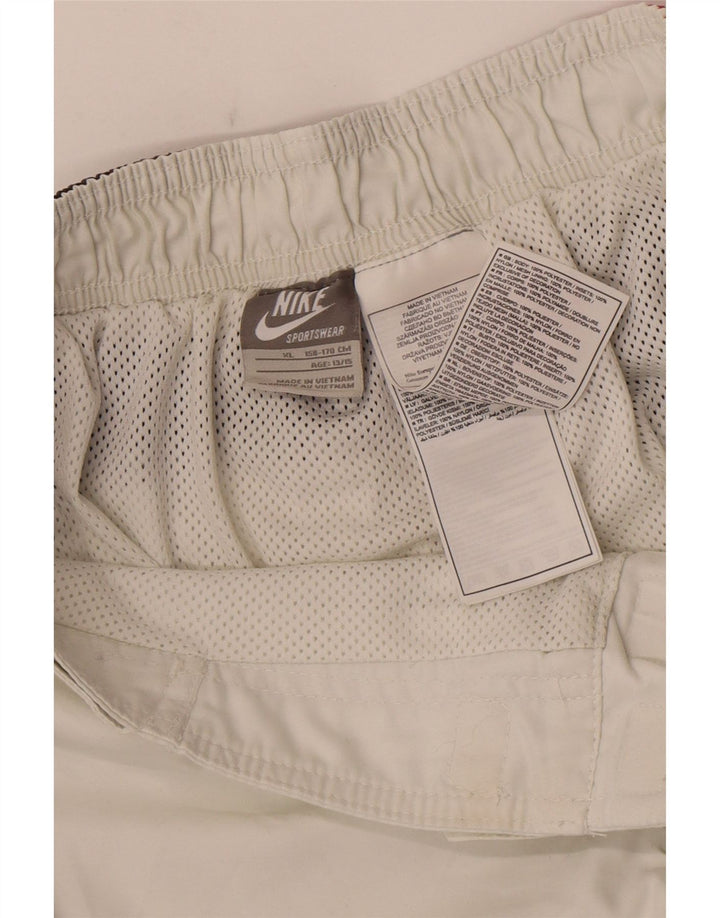 Pantaloni scurți de înot Nike băieți 13-14 ani XL, alb, poliester color bloc