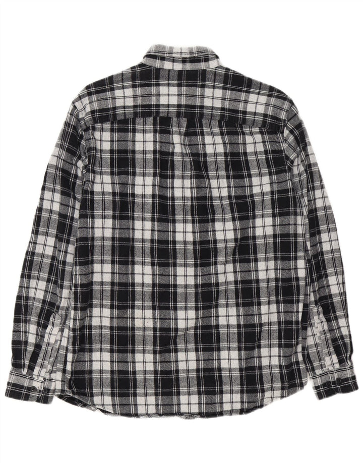 Cămașă de flanel pentru bărbați L.L.Bean, bumbac carouri negru mediu