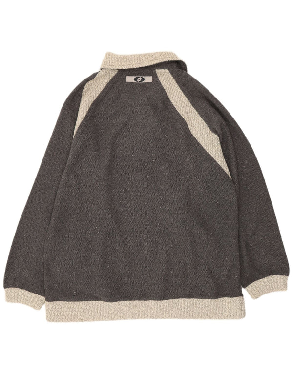 Pulover pentru femei Lotto cu gât polo supradimensionat UK 12 Medium Gri Pete