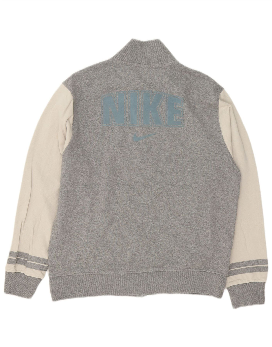 Jachetă de top pentru trening grafic Nike pentru bărbați, bumbac color bloc, gri mediu