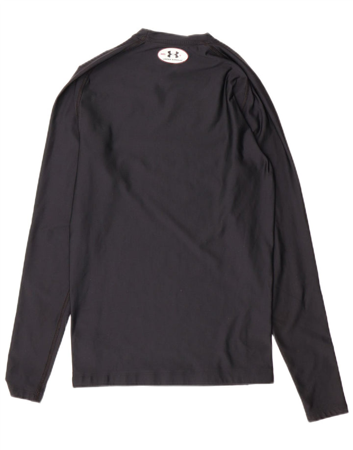 UNDER ARMOUR Womens Cold Gear Top Long Sleeve UK 12 Medium Black Polyester