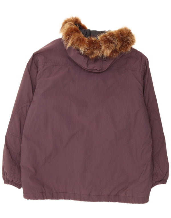 Jachetă parka cu glugă pentru bărbați Belfe IT 54 2XL nailon burgundy