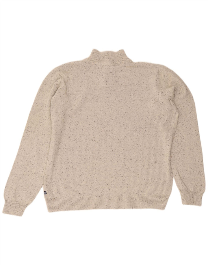 Pulover pentru bărbați Chaps, cu gât cu nasturi, 2XL, bumbac Fair Isle gri