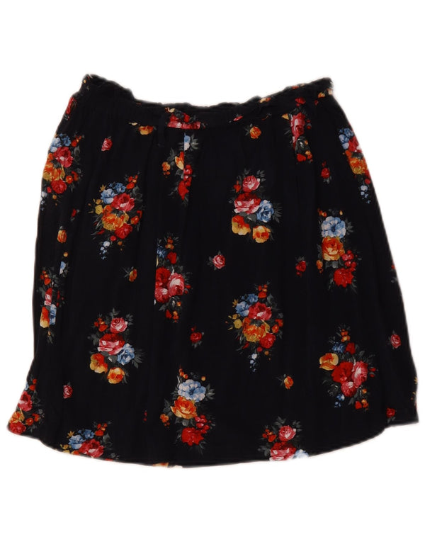 Fusta A-Line Femei Oasis UK 8 Small W26 Bleumarin Floral Viscoza