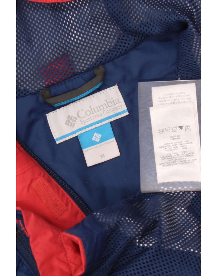 COLUMBIA Jachetă de ploaie cu glugă pentru femei UK 12 Medium Red Nylon