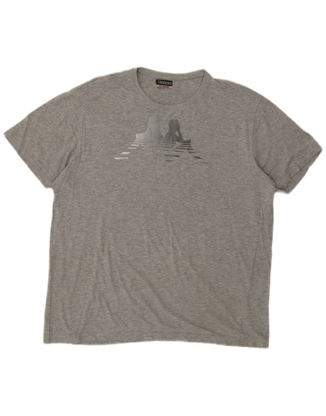 Tricou grafic KAPPA pentru femei, UK 18 XL, bumbac gri