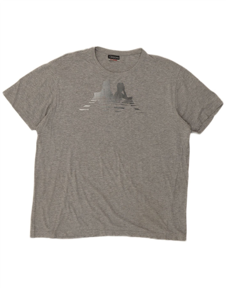 Tricou grafic KAPPA pentru femei, UK 18 XL, bumbac gri