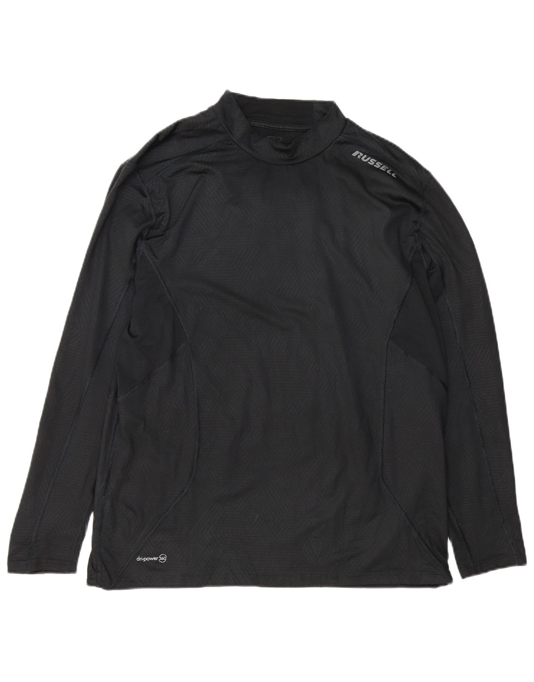 Russell Athletic pentru bărbați Dri-Power Graphic Top cu mânecă lungă XL Negru Geometric