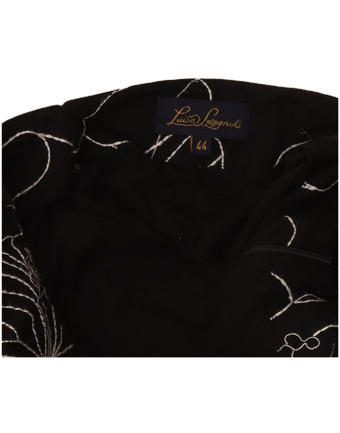 Luisa Spagnoli Fusta A-Line Femei IT 44 Medium W28 Negru Floral