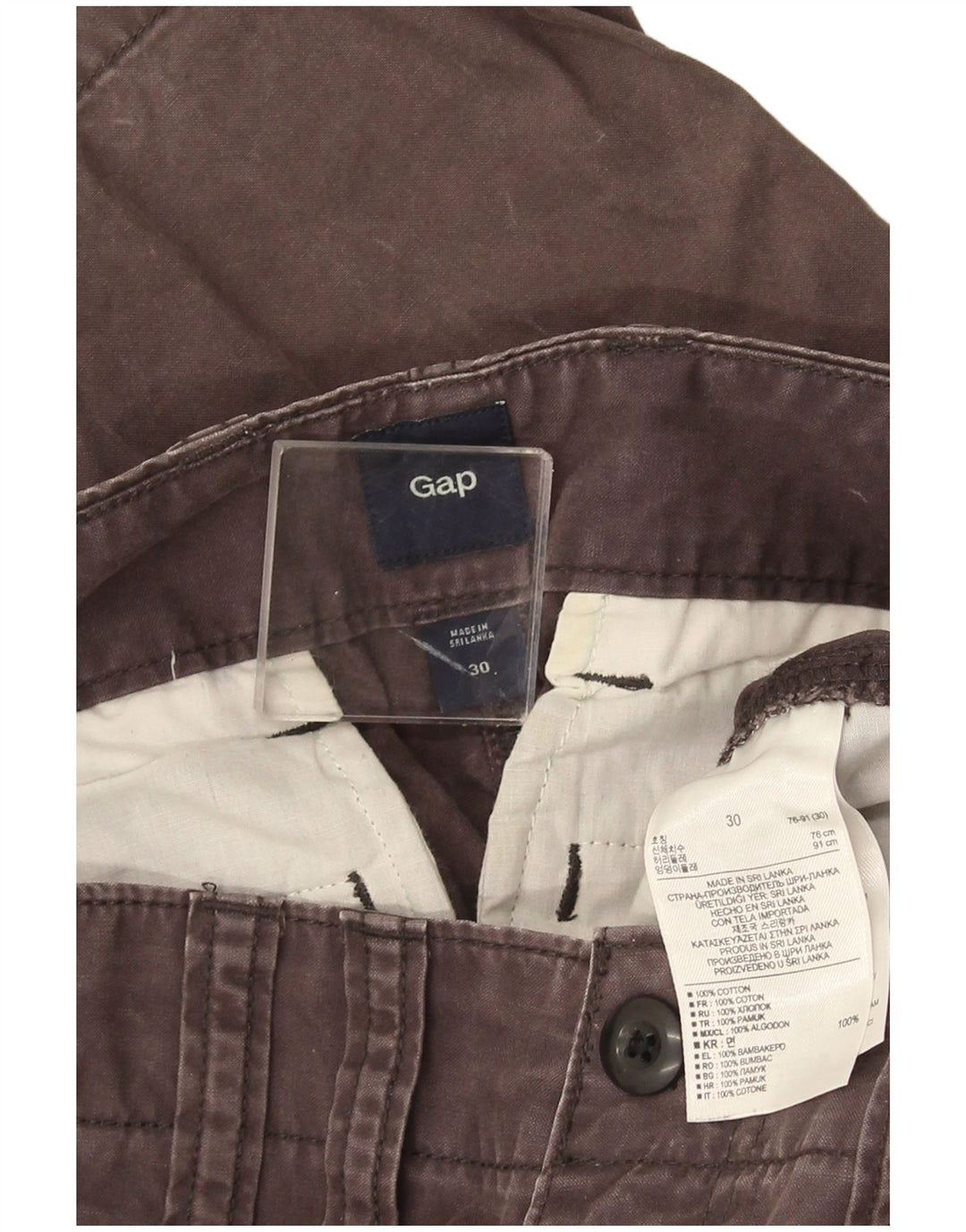 Pantaloni cargo Gap pentru bărbați Capri W30 L22 bumbac gri