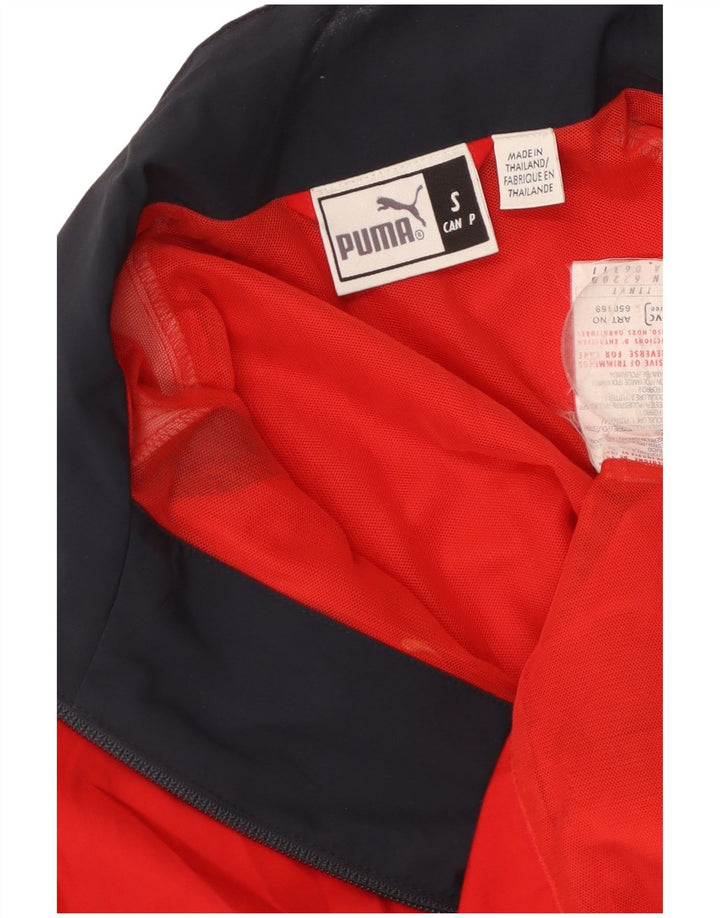 Jachetă de trening pentru bărbați PUMA, din poliester color block, roșu mic