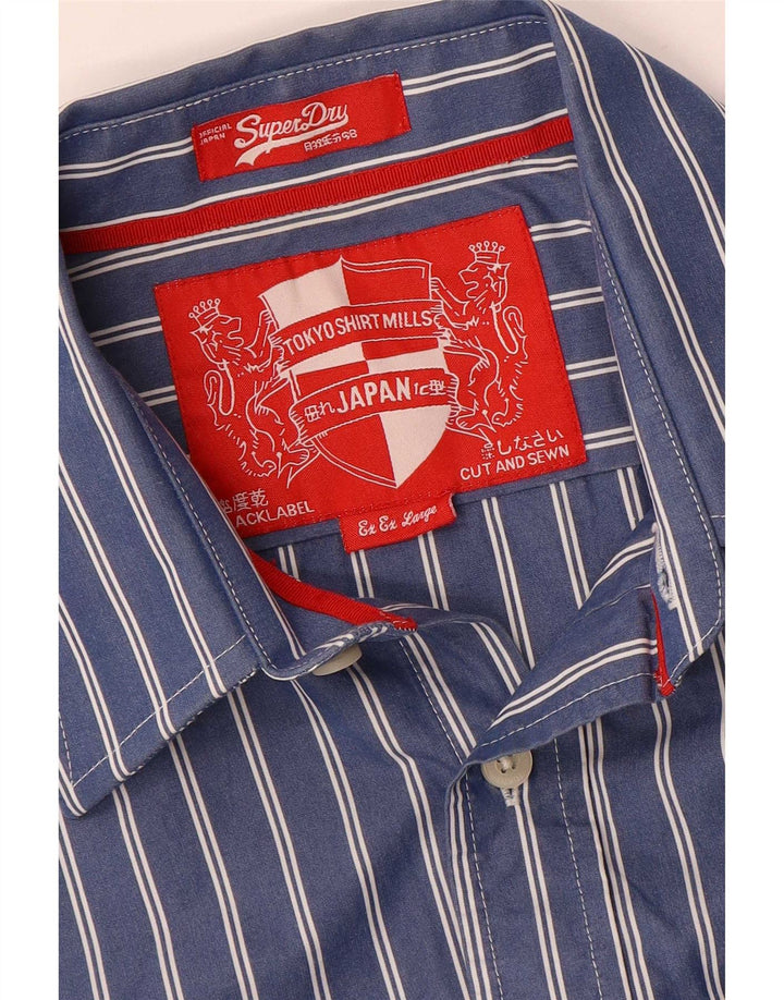 Cămașă pentru bărbați Superdry 2XL bleumarin cu dungi