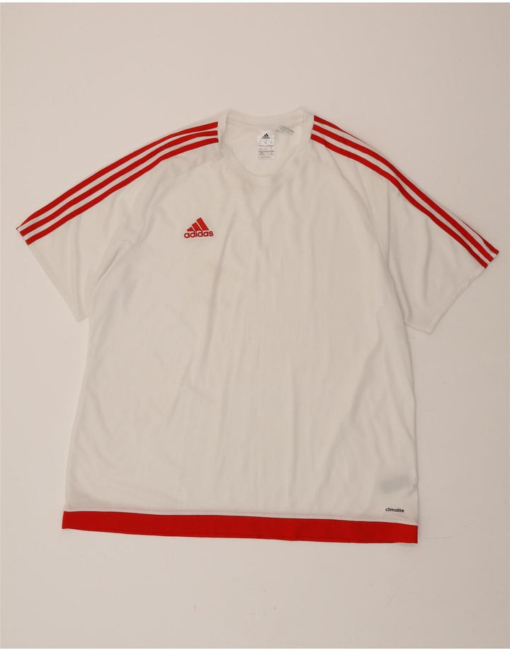 Tricou Adidas Climalite pentru bărbați Top 2XL poliester alb
