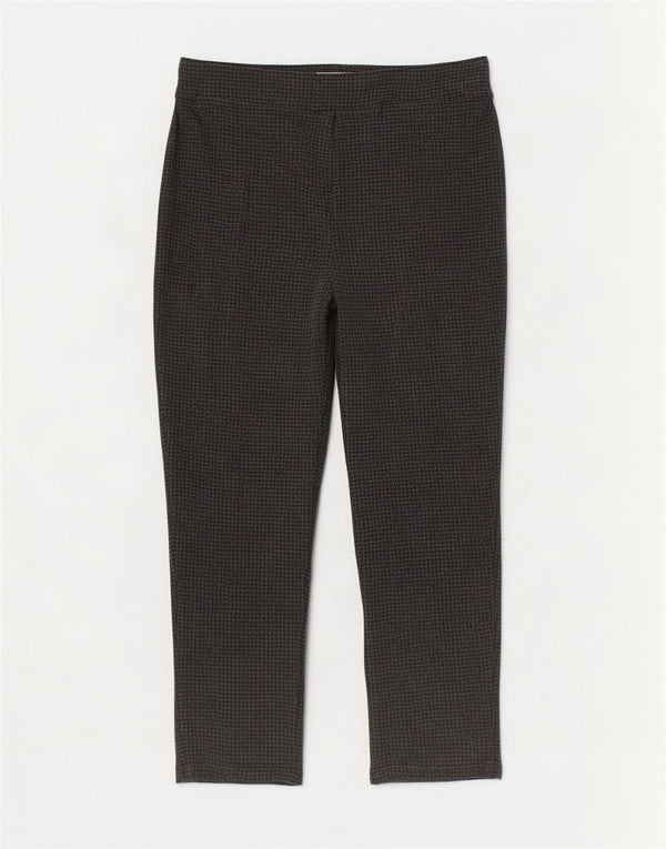 Pantaloni tăiați pentru femei Marks & Spencer UK 18 XL W38 L24 gri Houndstooth