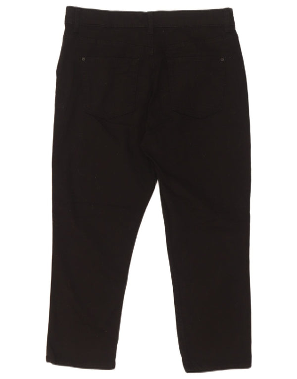 Pantaloni tăiați pentru femei Marks & Spencer UK 12 Medium W30 L22 Negru