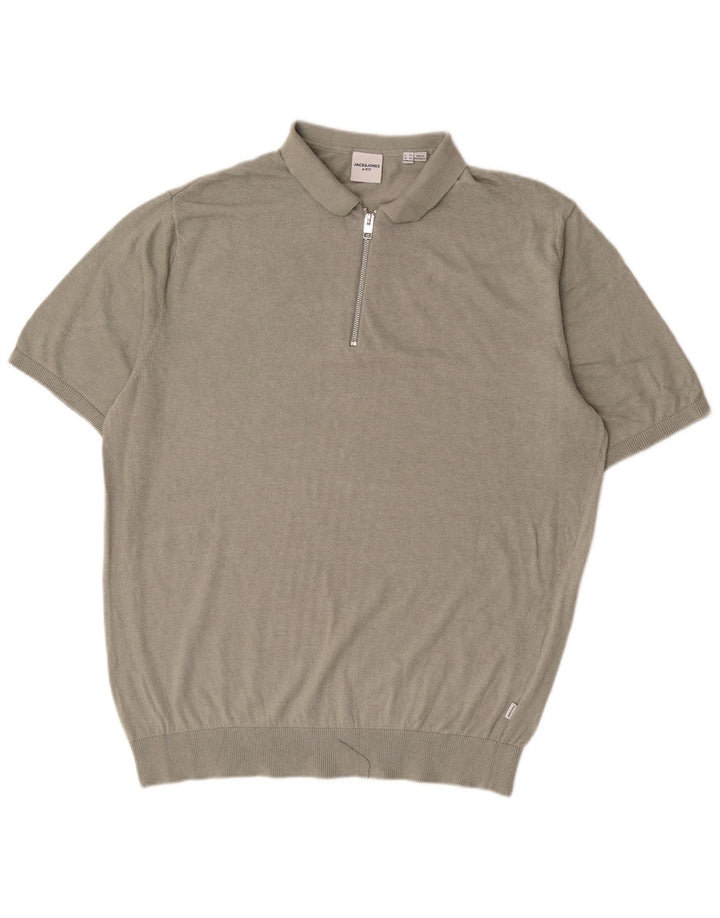 Tricou polo Jack & Jones pentru bărbați, 3XL, gri