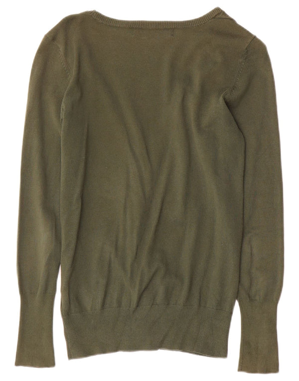 Pulover cardigan pentru femei Zara UK 12 Medium Khaki Bumbac